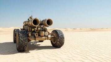 A military vehicle with two large guns on it photo