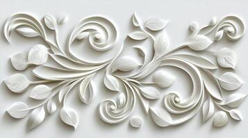 Paper art of flowers and leaves photo