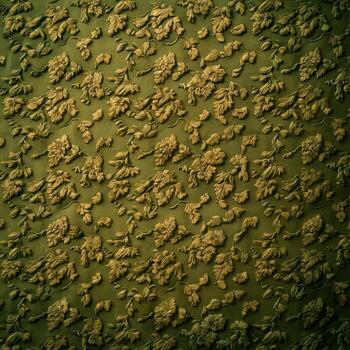 A close up of a wall with flowers on it photo