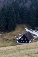 Mountain landscape. Eastern Sudetes on the border of Poland and the Czech photo