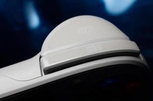 Close-up macro of gamepad controls. Soft focus. Gaming industry photo