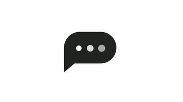 Typing chat bubble with pulsing dots 2D cartoon object animation. Incoming message UI design. Messaging app communication speech bubble animated flat glyph solid item 4K isolated on white video