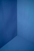 Serene Blue Corner Featuring a Beautifully Minimalistic Aesthetic for a Calming Atmosphere photo