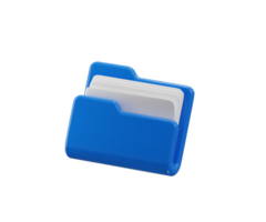 Data folder icon 3d render concept of data management icon illustration png
