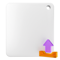 A white square with an arrow pointing to it png