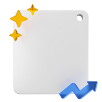 A white board with a blue arrow pointing to it png