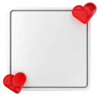 A white square with red hearts on it png