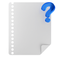 A blank sheet with a question mark on it png