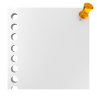 A piece of paper with a push pin on it png