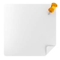 A white paper with a push pin on it png