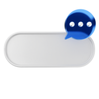 A white speech bubble with three dots on it png