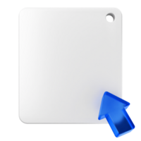 A white square with a blue arrow pointing to it png