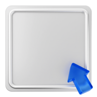 A square button with a blue arrow pointing to the left png