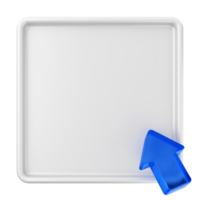 A white square with a blue arrow pointing to the left png