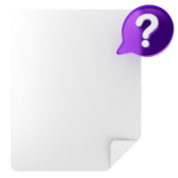 A blank sheet of paper with a question mark png