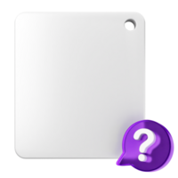 A white square with a question mark on it png