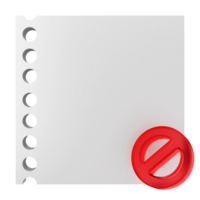 A sheet of paper with a red circle around it png