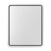 A square white button on a black background png