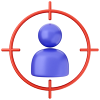 A person is in a crosshairs on a target png