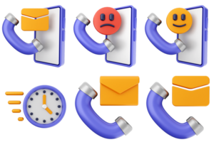 A set of phone icons with smiley faces and other objects png
