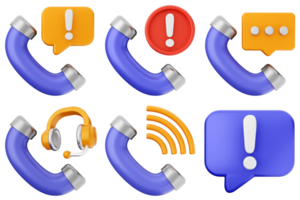 A set of phone icons with different types of communication png