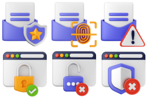A set of icons that include a lock, a padlock, and a security symbol png