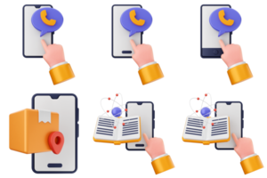 A set of icons showing different types of phones png