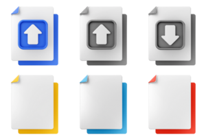 A set of four different file folders with arrows png
