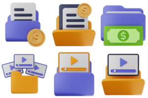 A set of icons for a player, money, and other items png