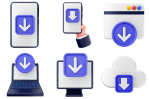 A set of icons showing different types of devices png