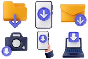 Various icons for a laptop, phone and other devices png