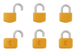 A set of four different padlocks on a black background png