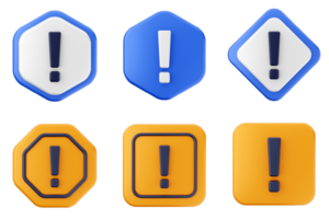 A set of four different types of warning signs png