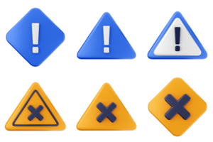 Warning triangle icon set png