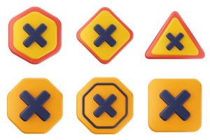 A set of four different types of traffic signs png