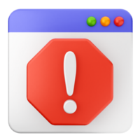 A red stop sign icon on a computer screen png