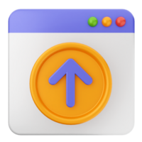 A button with an arrow pointing up png