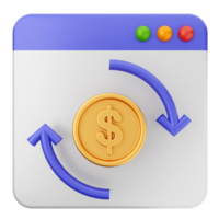A dollar coin and arrow pointing to it png