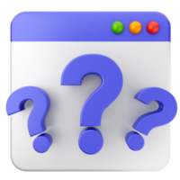 A question mark icon on a computer screen png