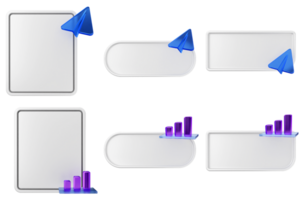 A set of four white paper boxes with arrows and a graph png