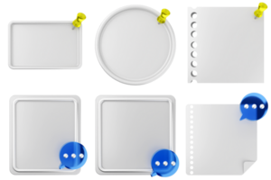A set of blank paper and note pads png