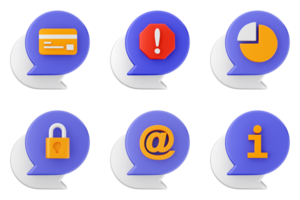 A set of different icons for different types of communication png