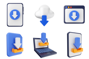 A set of icons that include a laptop, phone and a computer png