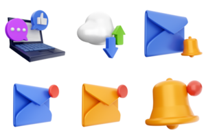 A set of icons that include a laptop, a phone, and a mail icon png