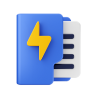 The lightning icon is a file with a lightning bolt on it png