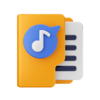A music note icon on a folder png