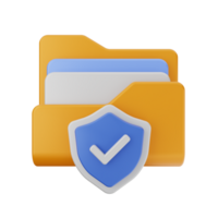 A folder with a shield and check mark png