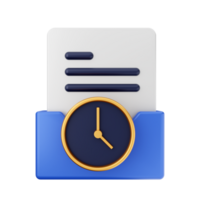 The clock icon is on the left side of the folder png