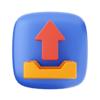 A blue and orange icon with an arrow pointing up png