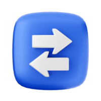 A blue button with two arrows pointing in different directions png